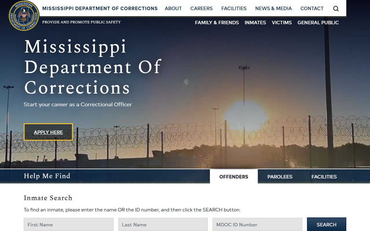 MDOC inmate search fields for Greene County state prison lookup